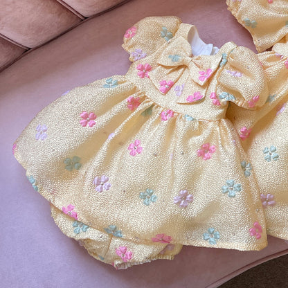 Puff Sleeve Bodice Dress & Bloomers