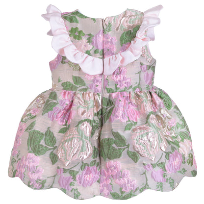 Scalloped Ruffle Bodice Dress & Bloomers