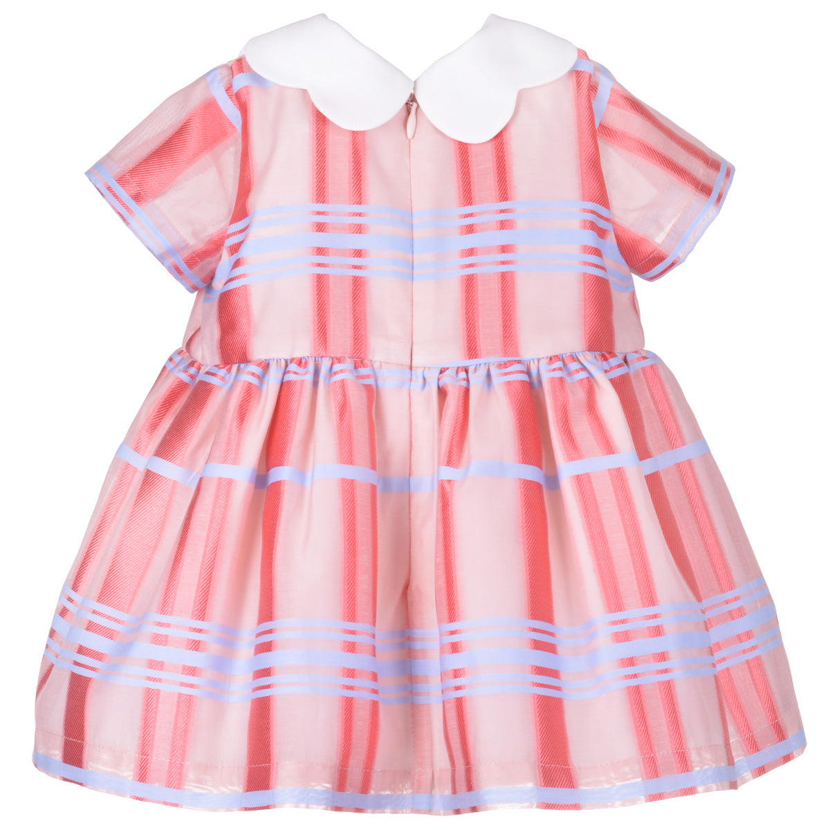 Baby's Bodice Dress & Bloomers in Raspberry and Powder Blue