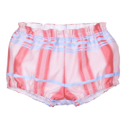 Baby's Bodice Dress & Bloomers in Raspberry and Powder Blue