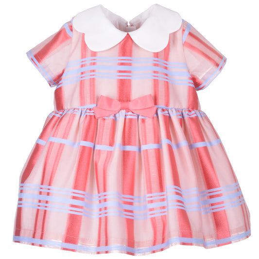 Baby's Bodice Dress & Bloomers in Raspberry and Powder Blue