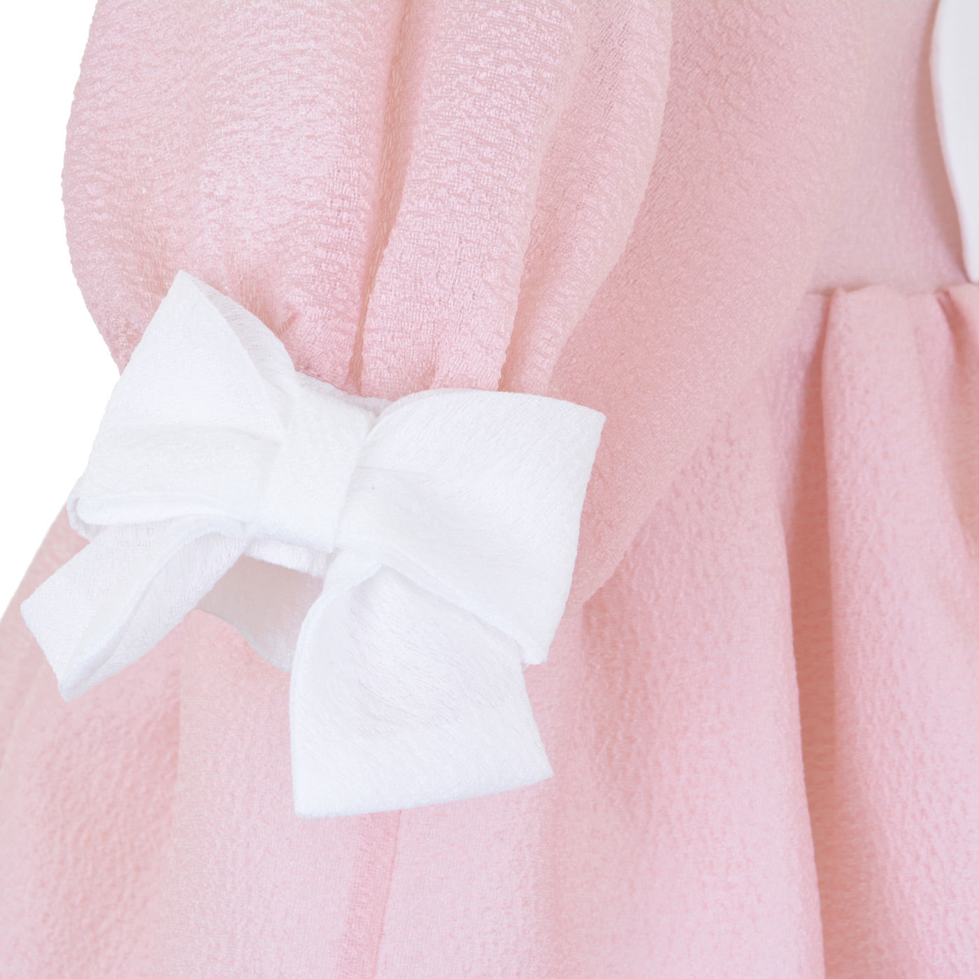 Girl's Scalloped Batwing Dress in Dusty Pink
