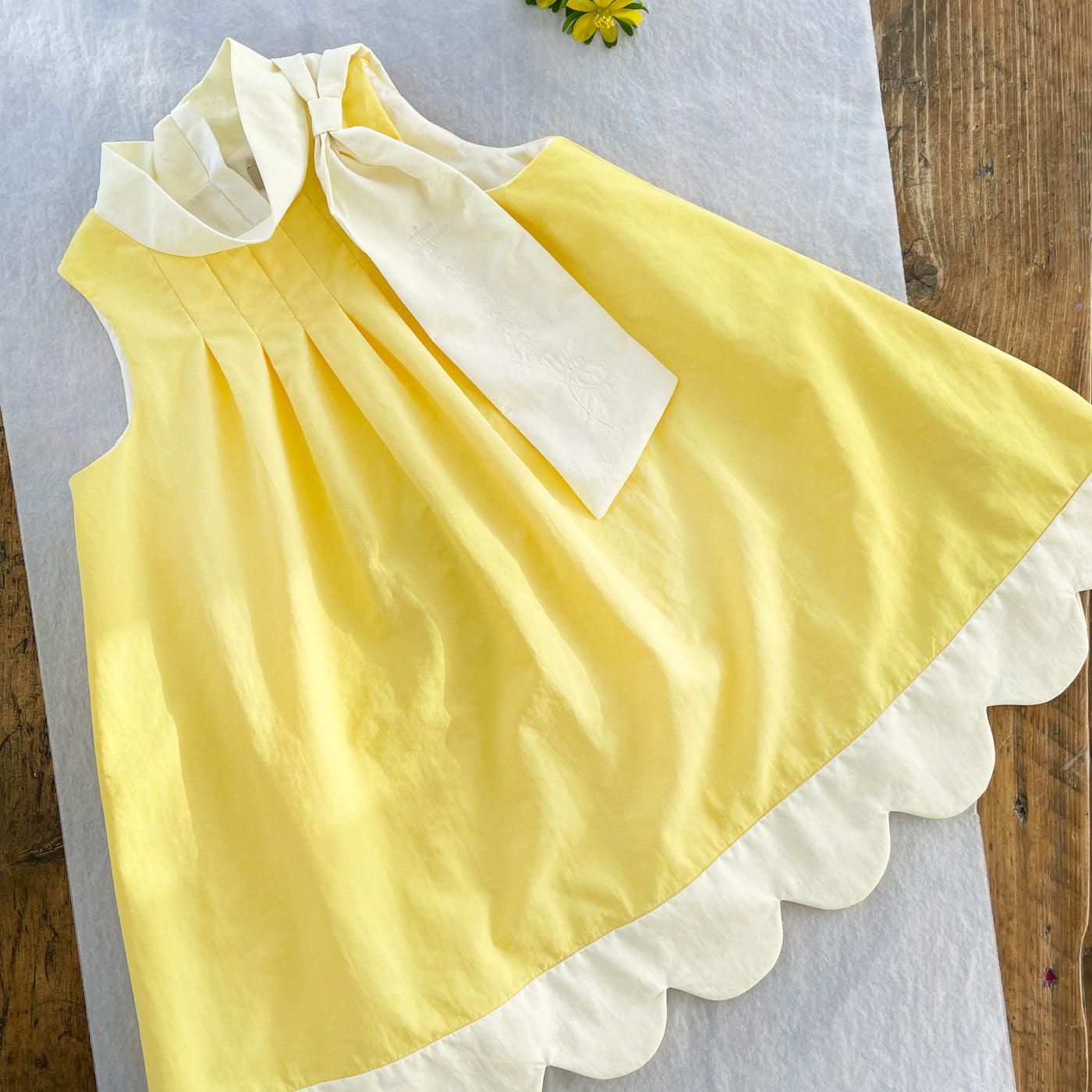 Scalloped Sunburst Trapeze Dress