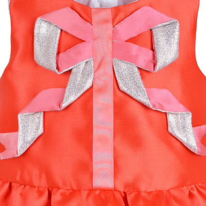 Origami Ribbon Peplum Dress & Bloomers
