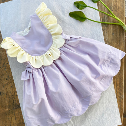 Scalloped Ruffle Bodice Dress & Bloomers