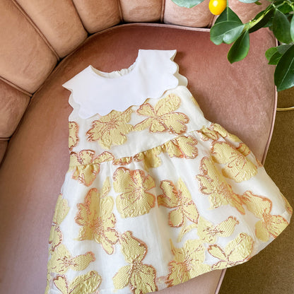 Scalloped Bib Dress