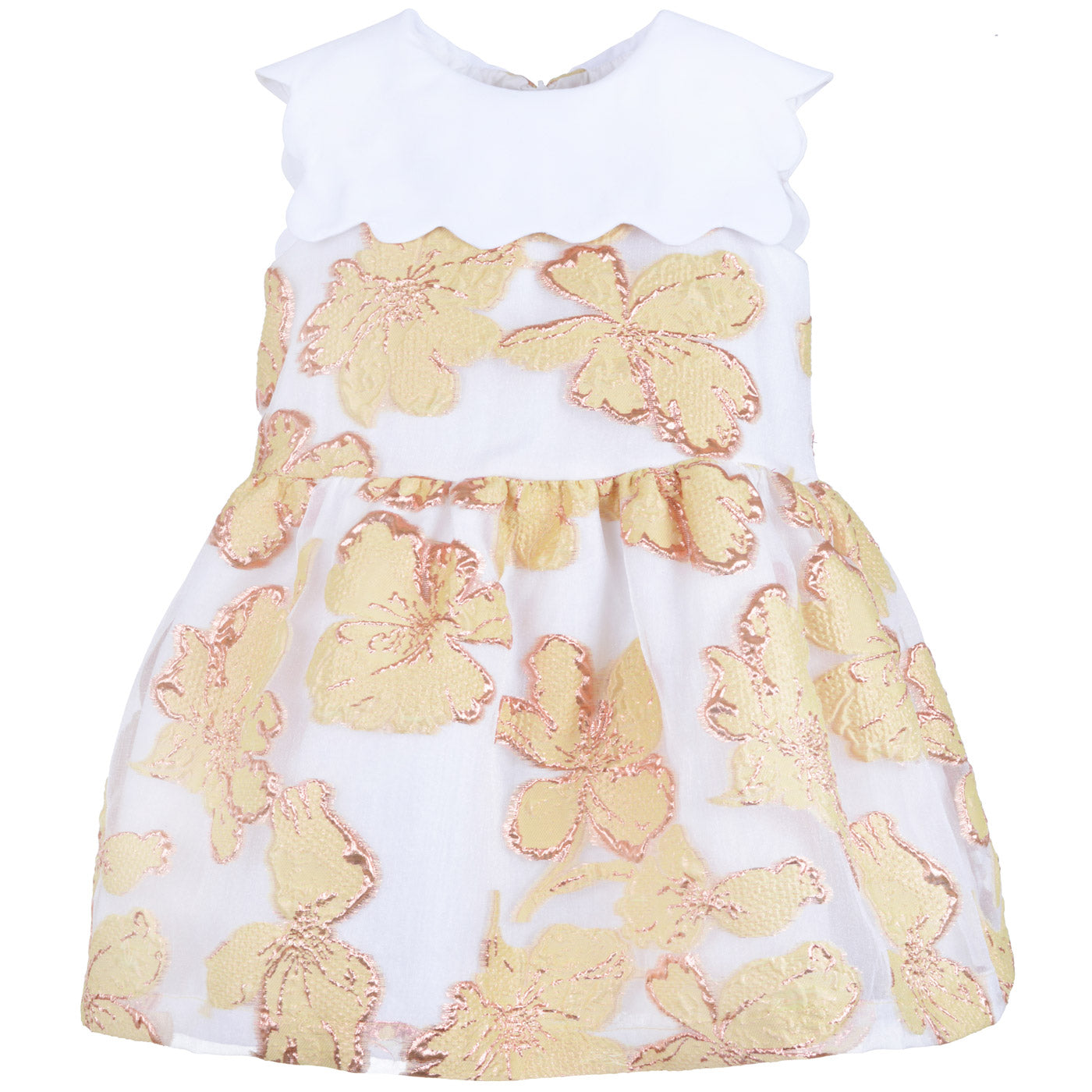 Scalloped Bib Dress