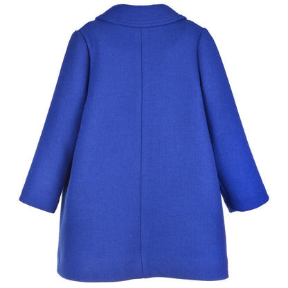 Girl's Bow Coat in Cobalt