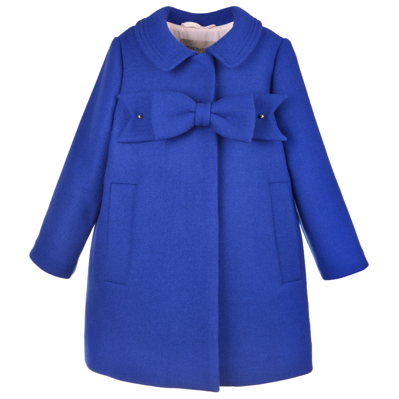 Girl's Bow Coat in Cobalt