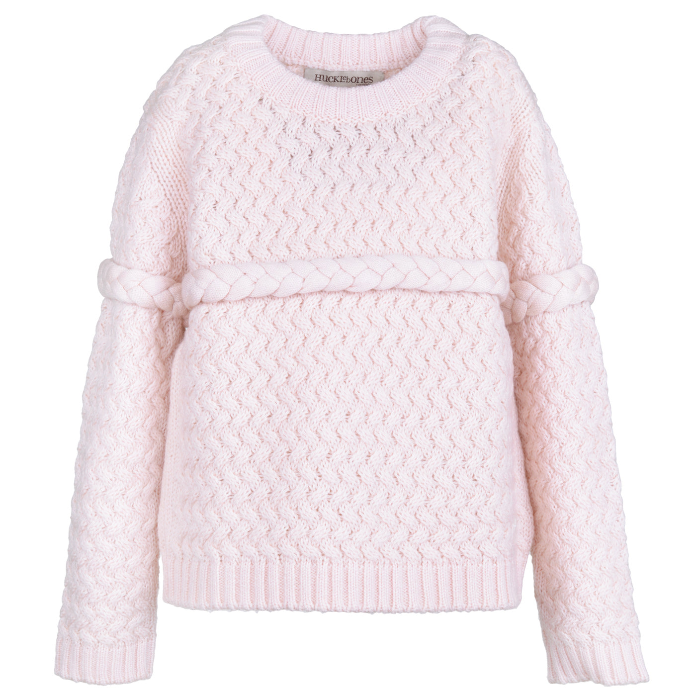 Girl's Chunky Merino Jumper in Blush