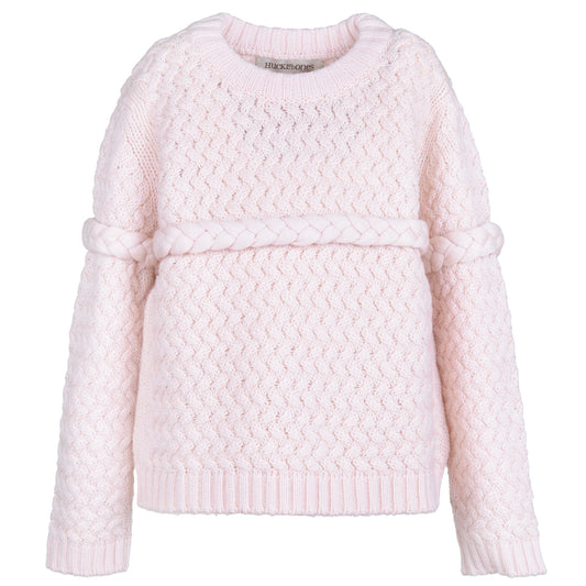 Girl's Chunky Merino Jumper in Blush
