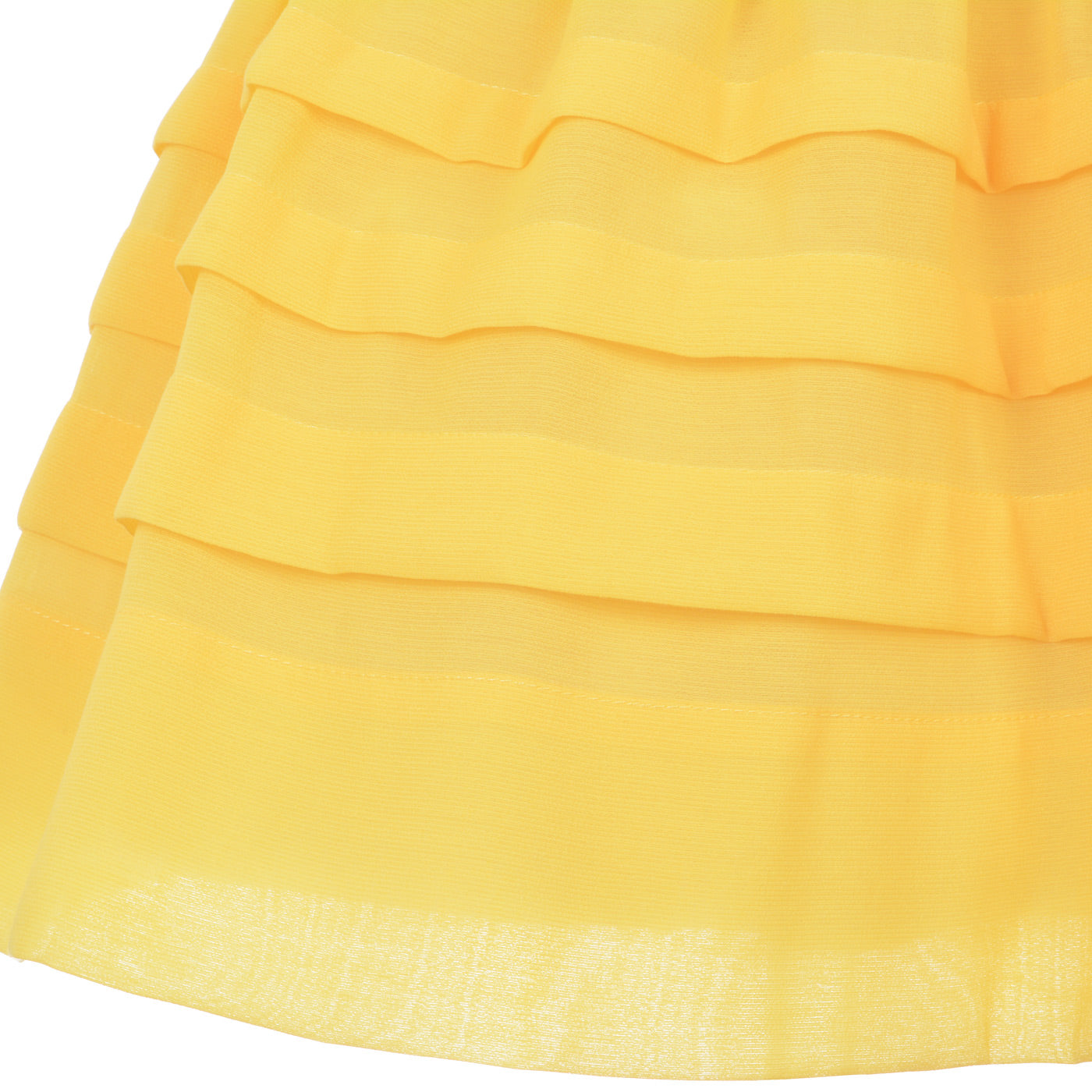 Girl's Flutter Sleeve Bodice Dress in Marigold