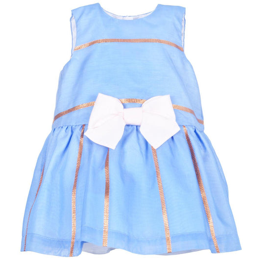 Baby's Bodice Dress & Bloomers in Cornflower and Copper