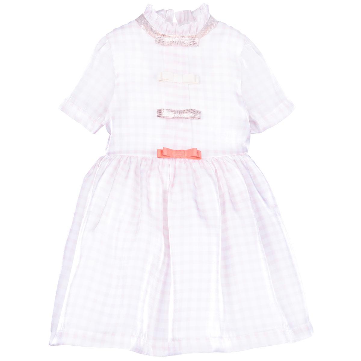 Girl's Bodice Dress in Rose and Cloud