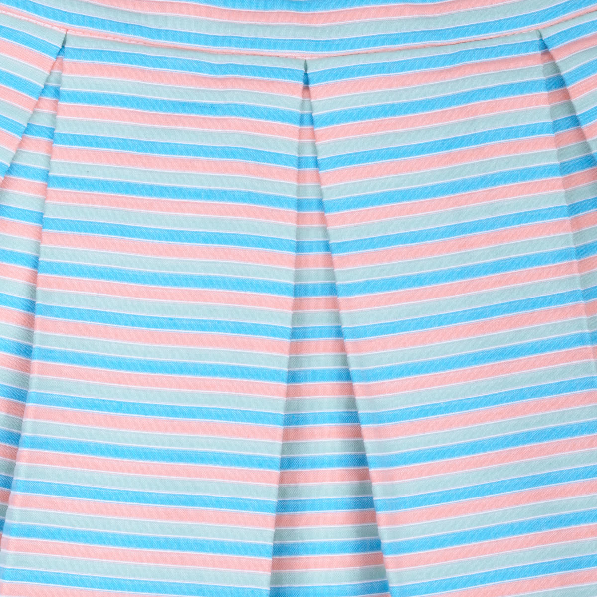 Girl's Beach Stripe Box Pleat Skirt