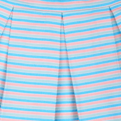 Girl's Beach Stripe Box Pleat Skirt