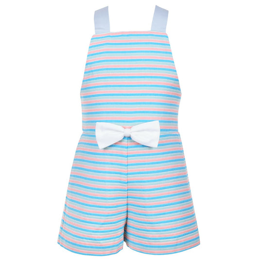 Girl's Beach Stripe Romper