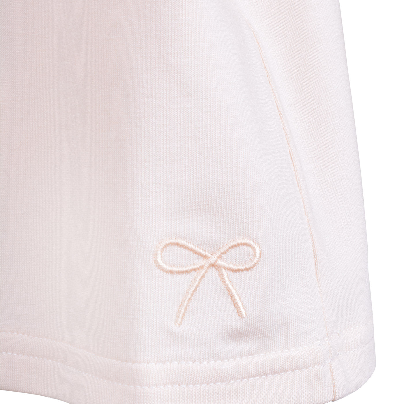 Girl's Bow Jersey T-shirt in Blush and White Gold
