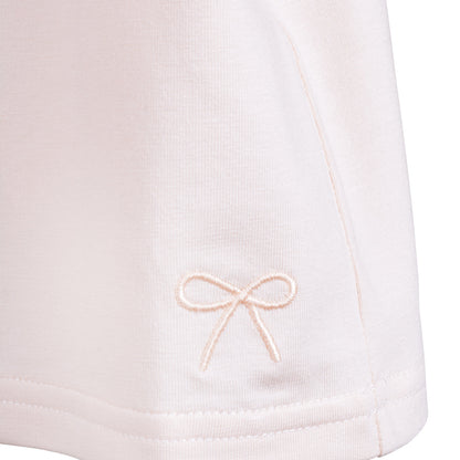 Girl's Bow Jersey T-shirt in Blush and White Gold