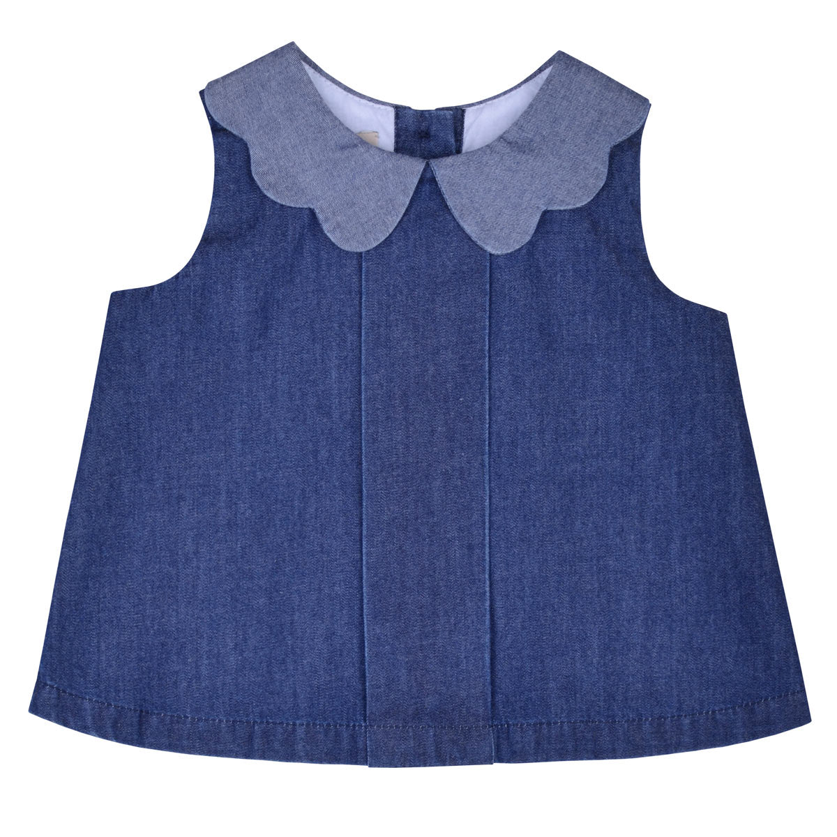 Baby's Chambray Scalloped Collar Swing Top