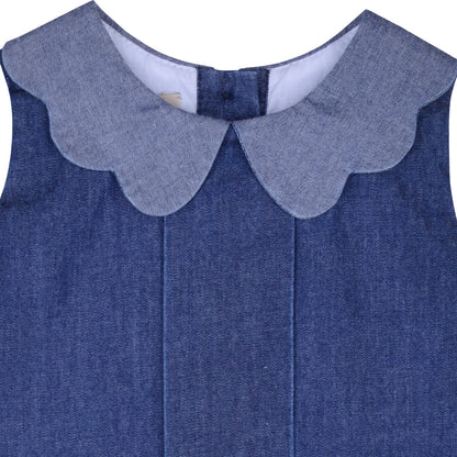Baby's Chambray Scalloped Collar Swing Top