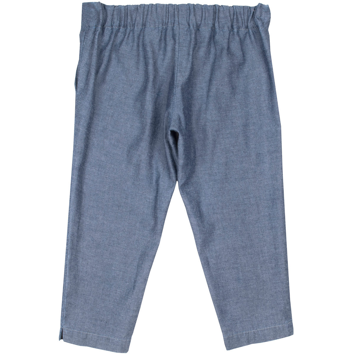 Girl's Chambray Trousers in Indigo