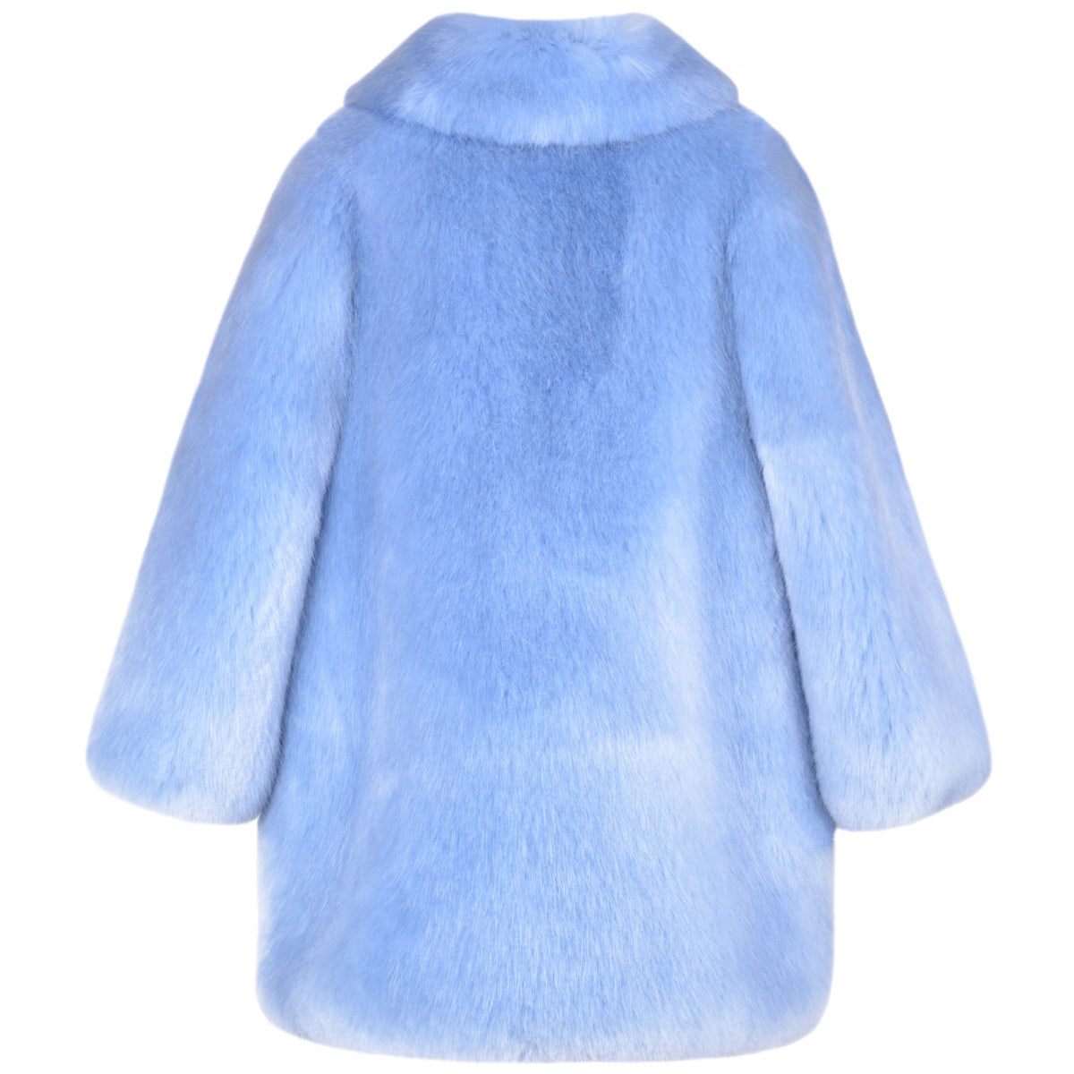Girl's Faux Fur Coat in Powder Blue