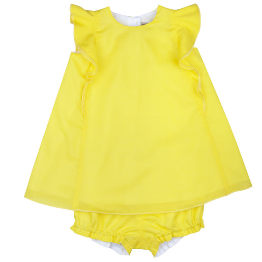 Baby's Flutter Sleeve Swing Dress & Bloomer Set