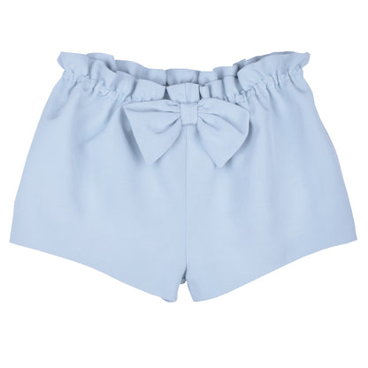 Baby's Gathered Bow Shorts in Powder Blue