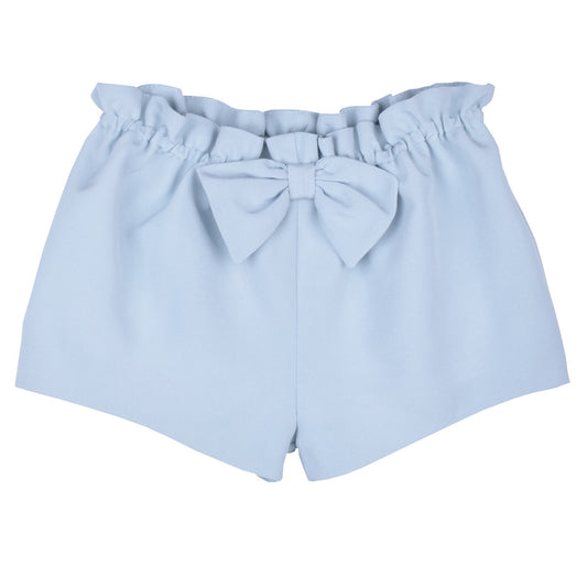 Baby's Gathered Bow Shorts in Powder Blue
