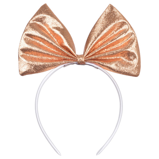 Girl's Giant Bow Hairband in Amber