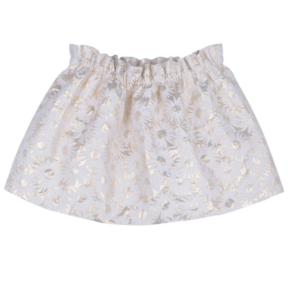 Baby's Metallic Daisy Gathered Skirt