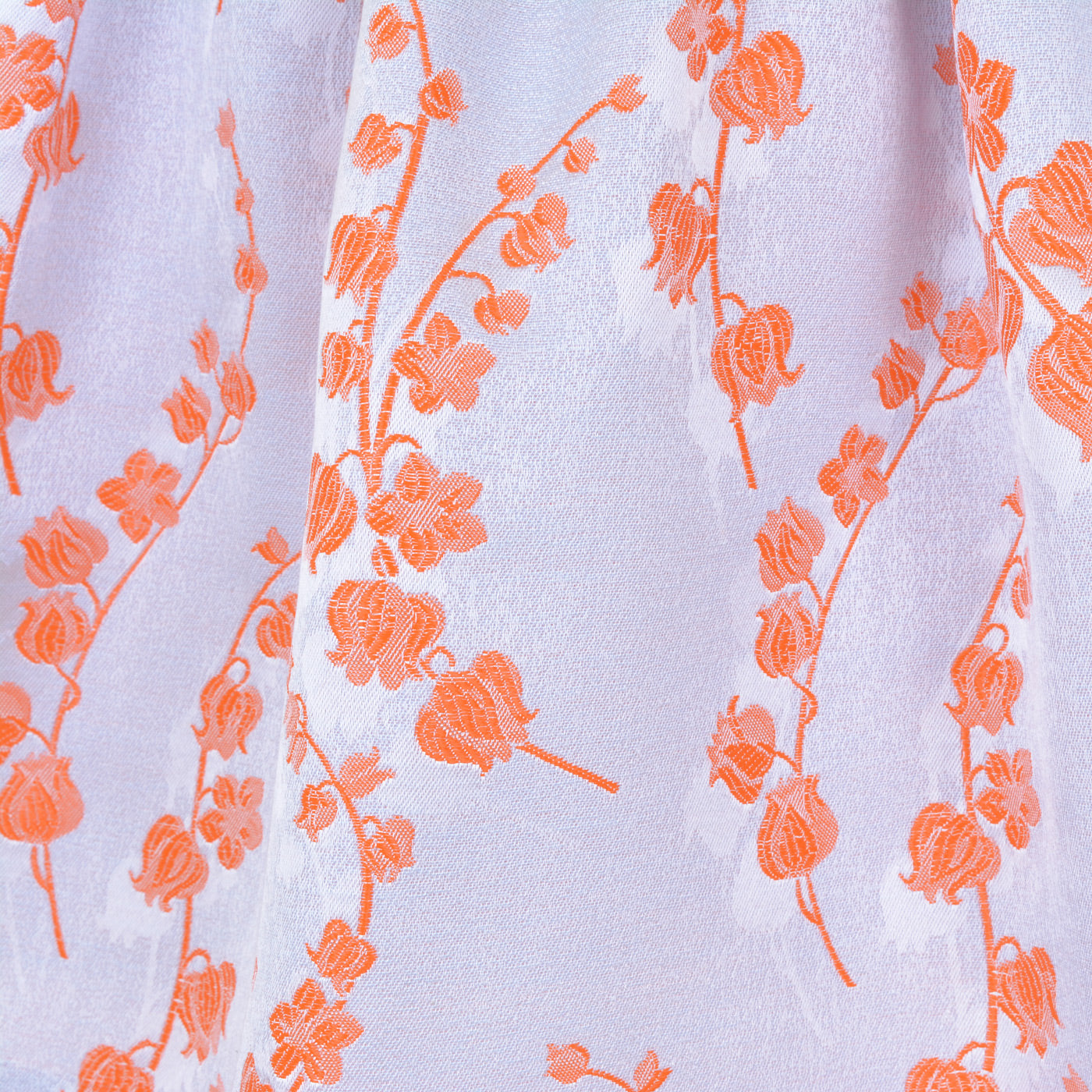 Girl's Pleated Bodice Dress in Powder Blue and Persimmon