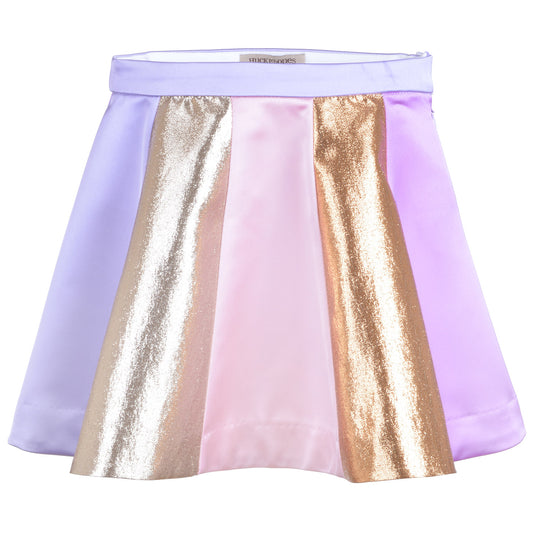 Girl's Rainbow Skirt in Lilac Multi