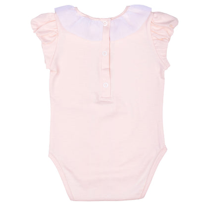 Baby's Ruffle Neck Onesie in Blush