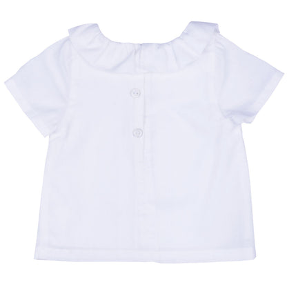 Baby's Ruffle Neck Short Sleeve Blouse