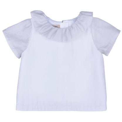 Baby's Ruffle Neck Short Sleeve Blouse