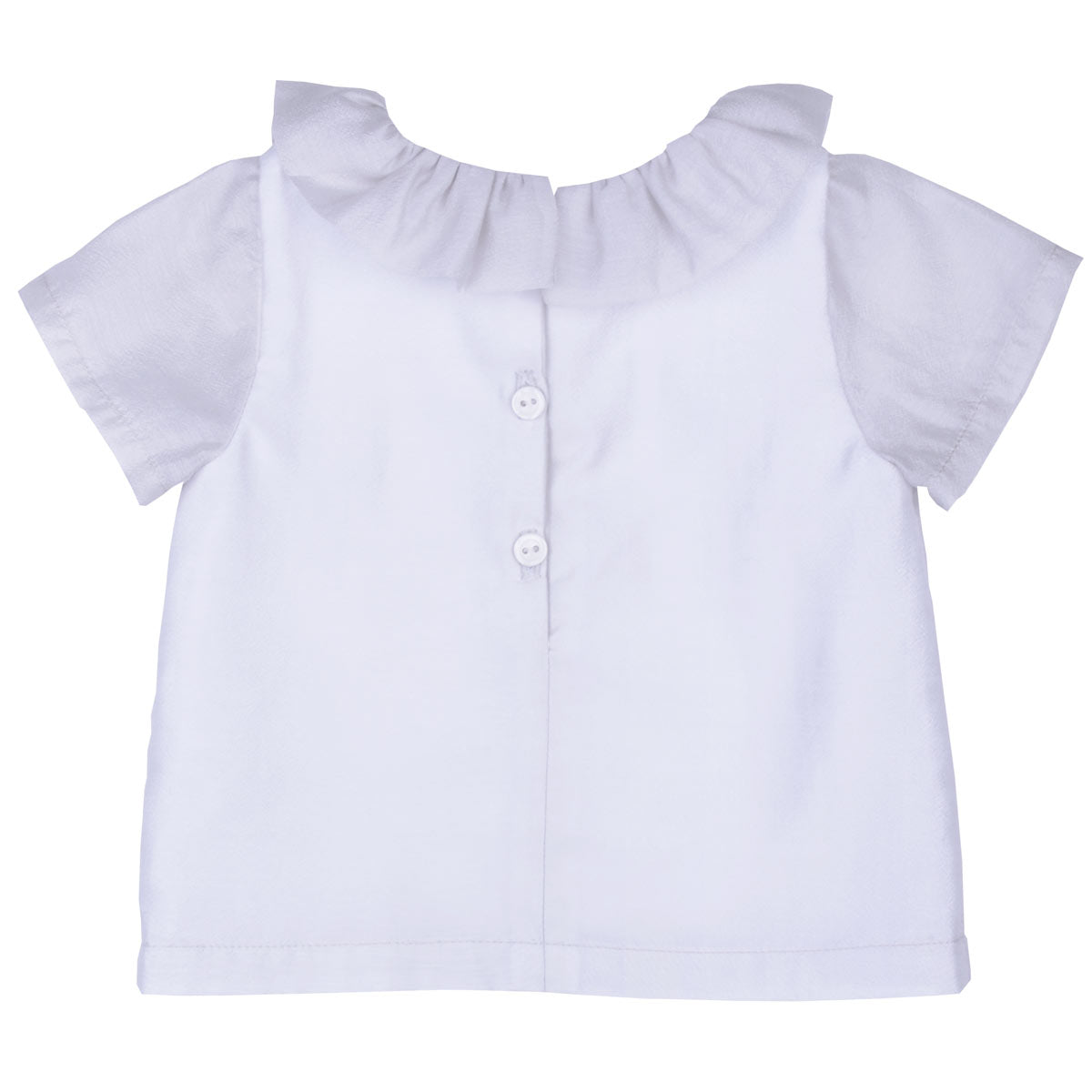 Baby's Ruffle Neck Short Sleeve Blouse