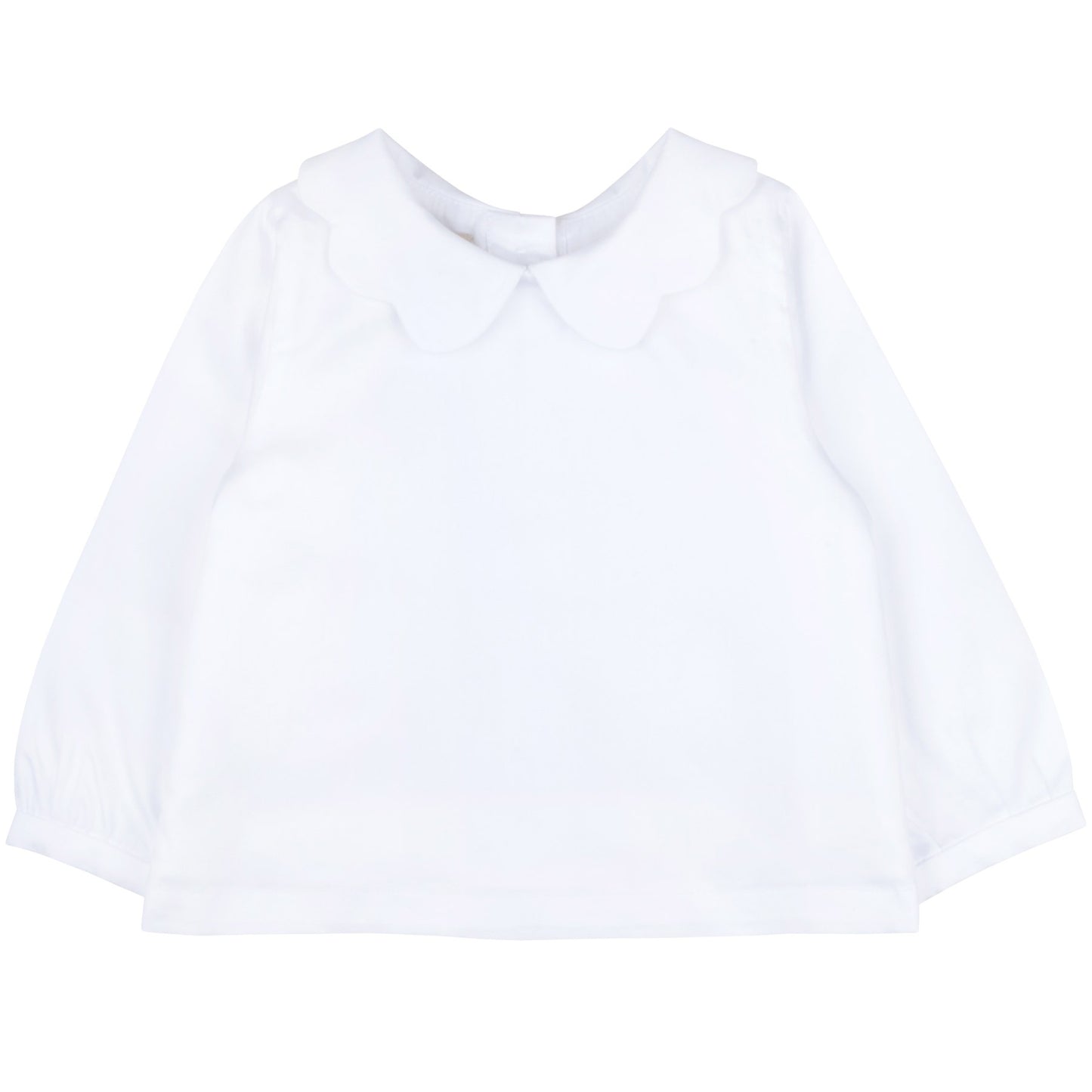 Baby's Scalloped Collar Blouse in Snow
