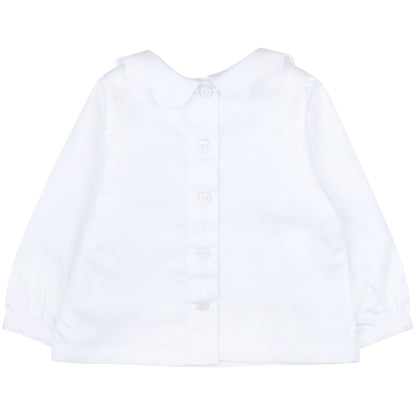 Baby's Scalloped Collar Blouse in Snow