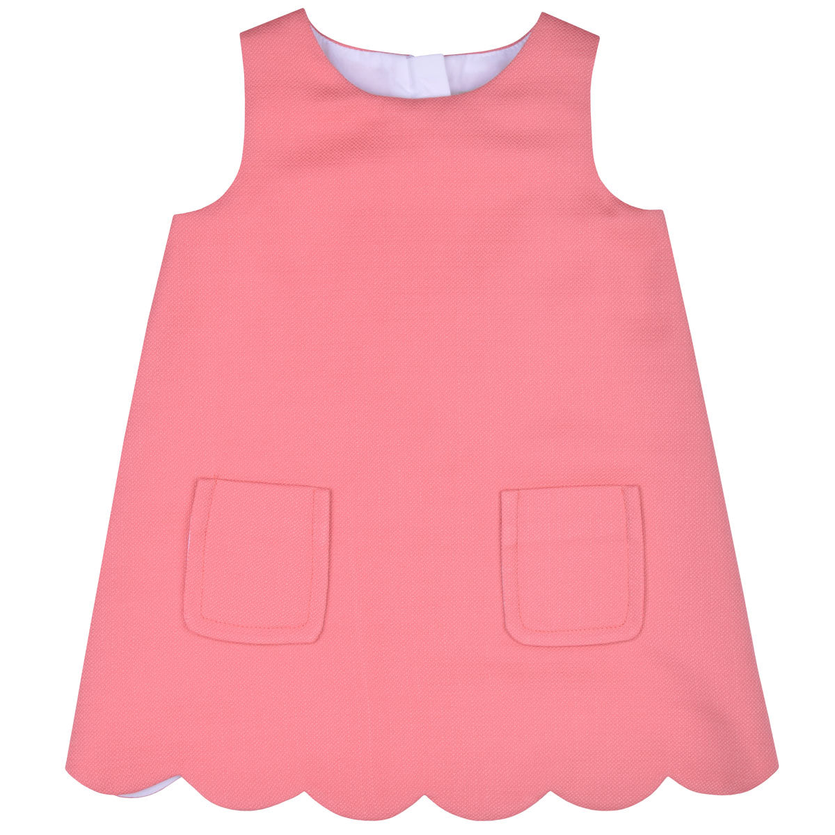 Baby's Scalloped Shift Dress in Raspberry