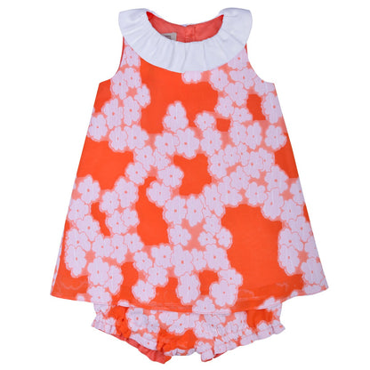 Baby's Scatted Floral Swing Dress & Bloomer Set