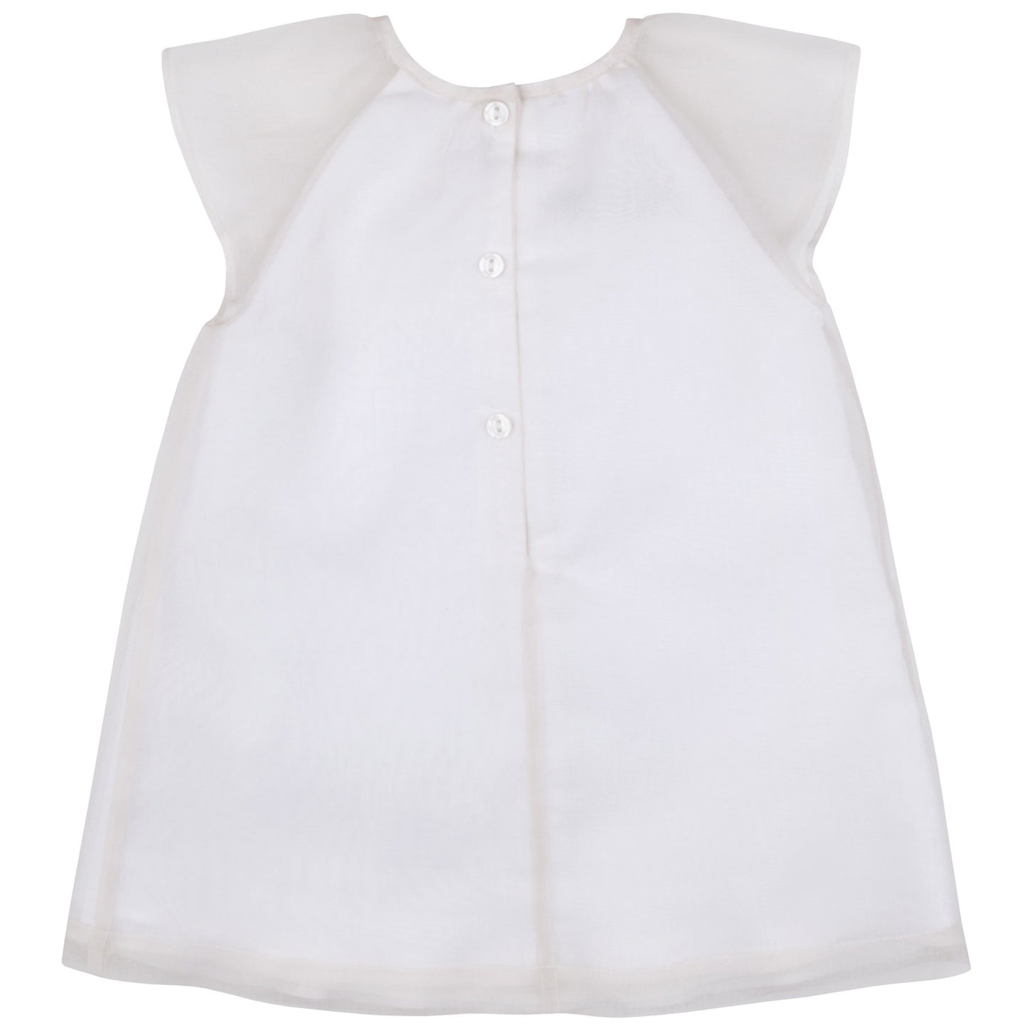 Baby's Swarovski Flutter Dress in Vintage Ivory