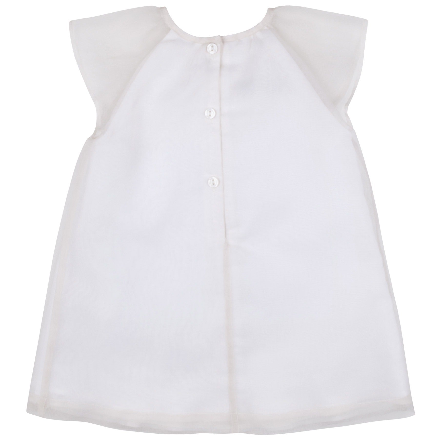 Baby's Swarovski Flutter Dress in Vintage Ivory