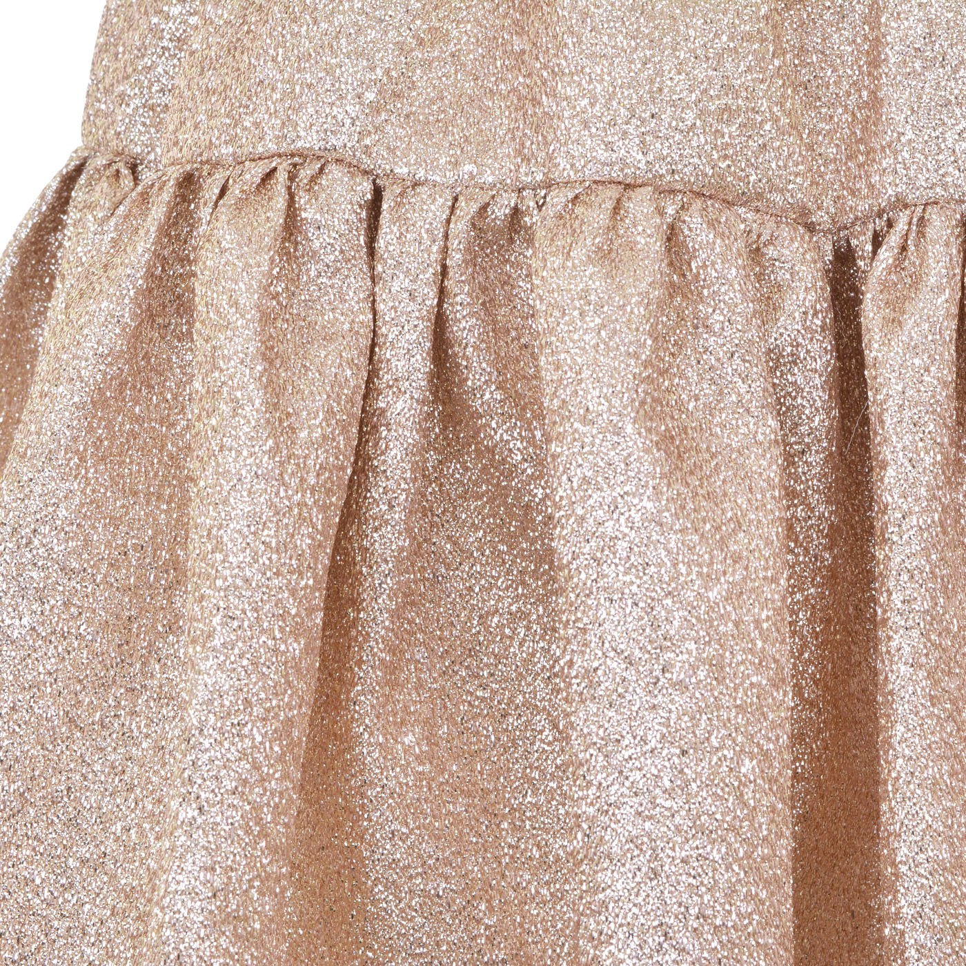 Girl's Tiered Midi Dress in Antique Gold