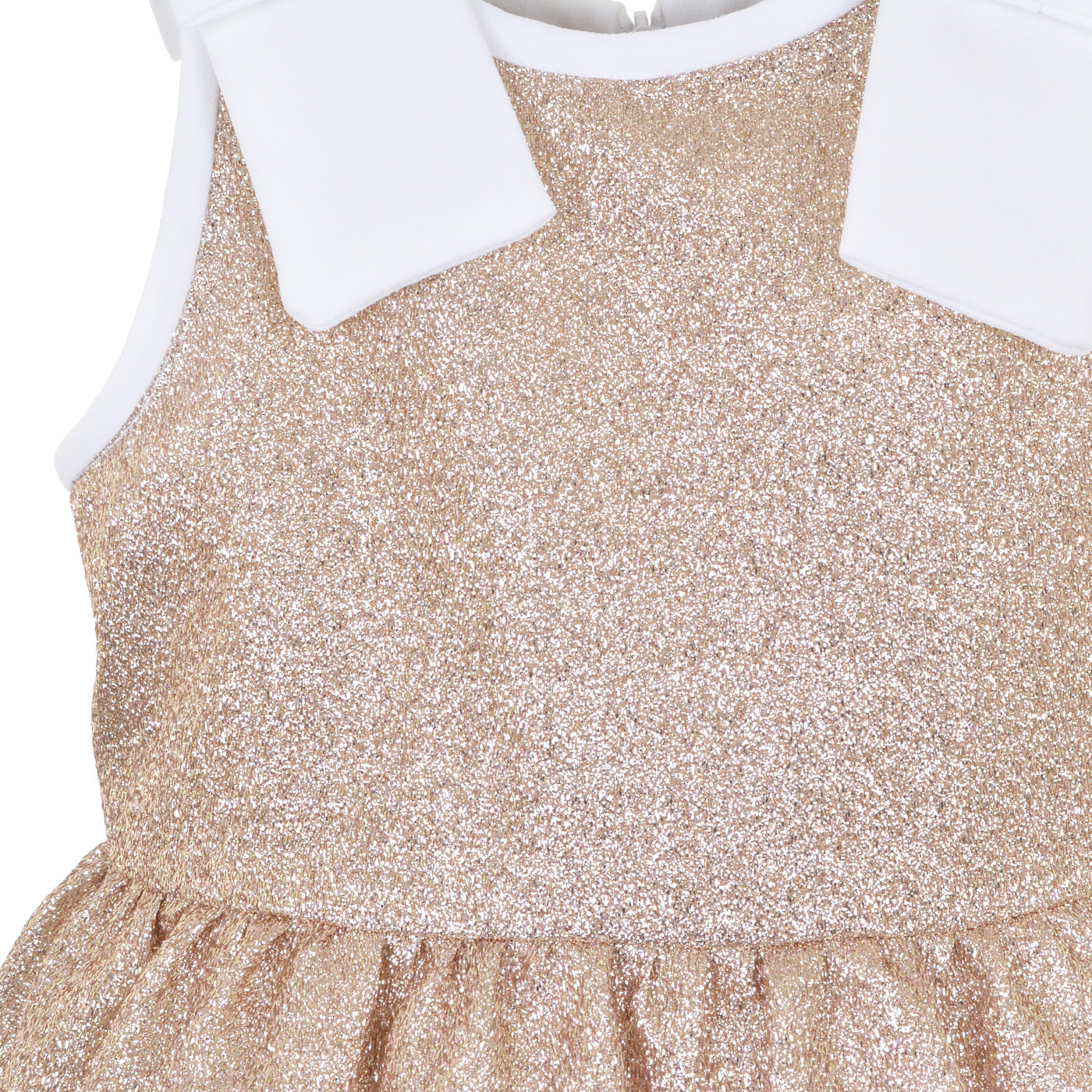 Girl's Tiered Midi Dress in Antique Gold