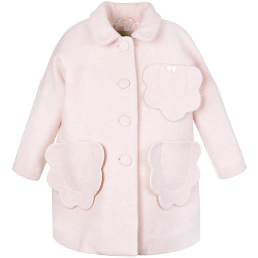Girl's Petal Pocket Cocoon Coat